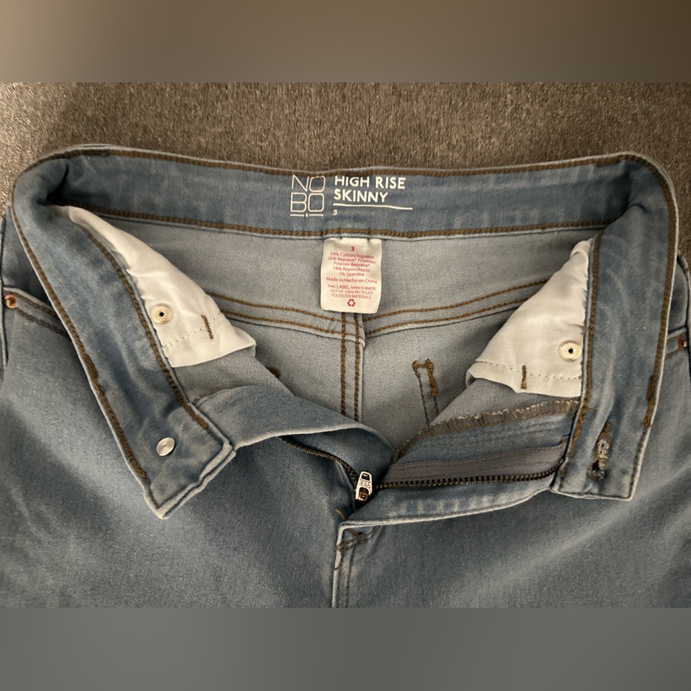 High rise skinny jeans